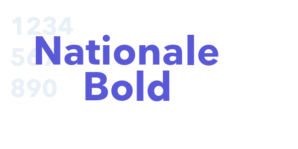 Nationale Bold font free