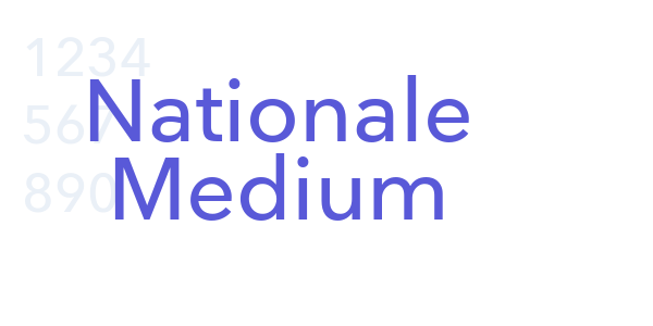 Nationale Medium font free