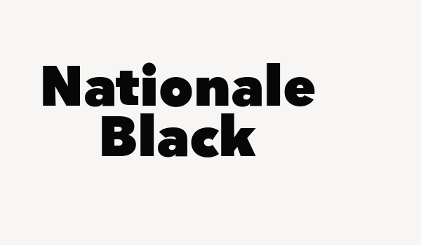 Nationale Black Font