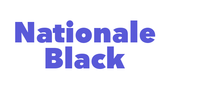 Nationale Black Font