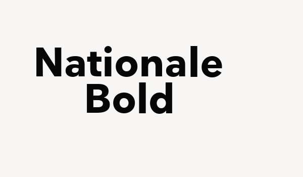 Nationale Bold Font