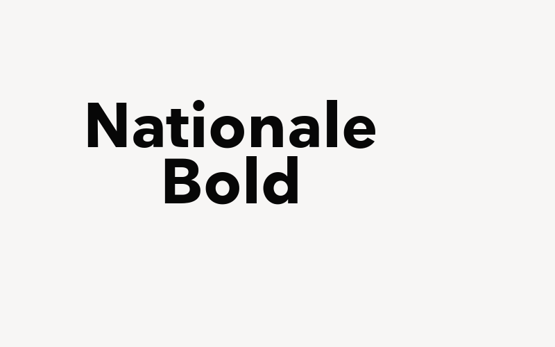 Nationale Bold Font