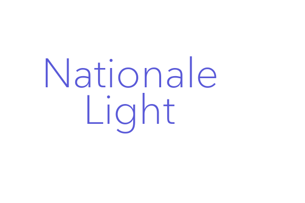 Nationale Light Font