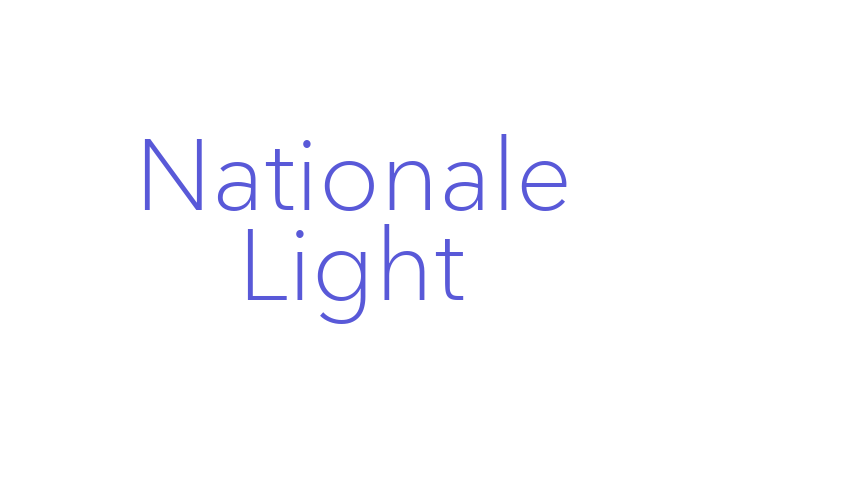 Nationale Light Font