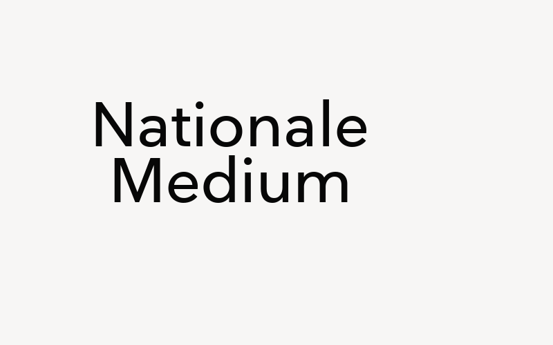 Nationale Medium Font