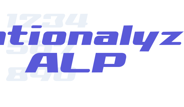 Nationalyze ALP Font