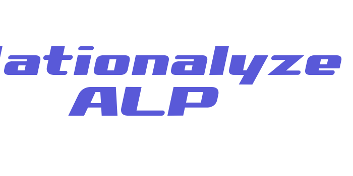 Nationalyze ALP Font Download