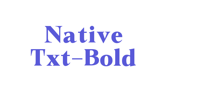 Native Txt-Bold Font Download