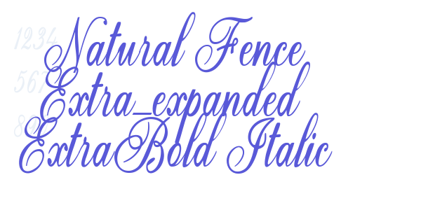 Natural Fence Extra-expanded ExtraBold Italic font free