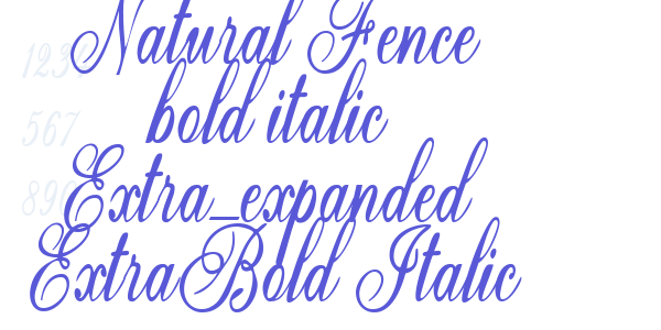 Natural Fence bold italic Extra-expanded ExtraBold Italic font free