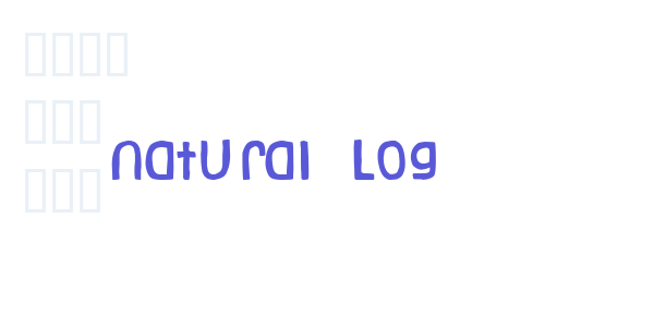 Natural Log font free