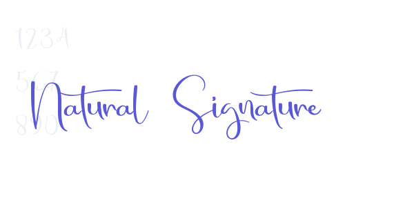 Natural Signature font free