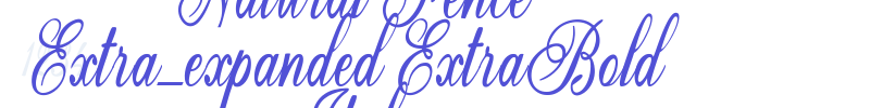 Natural Fence Extra-expanded ExtraBold Italic-font