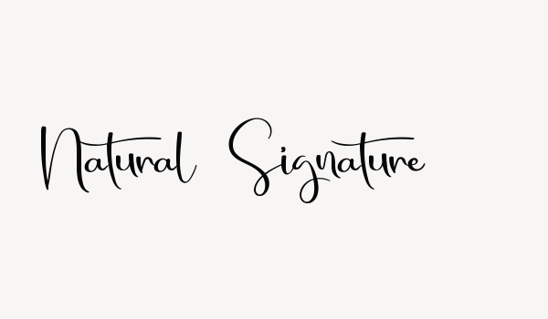 Natural Signature Font