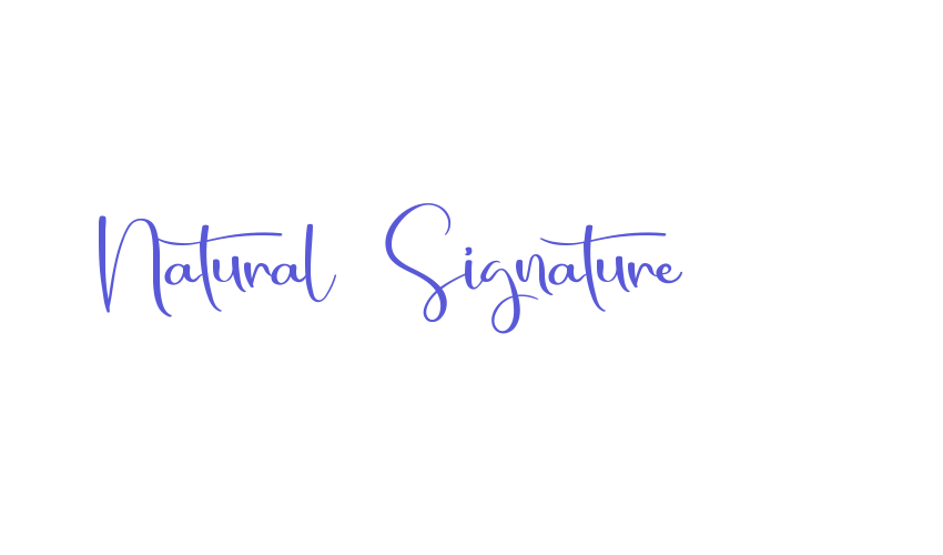 Natural Signature Font Download