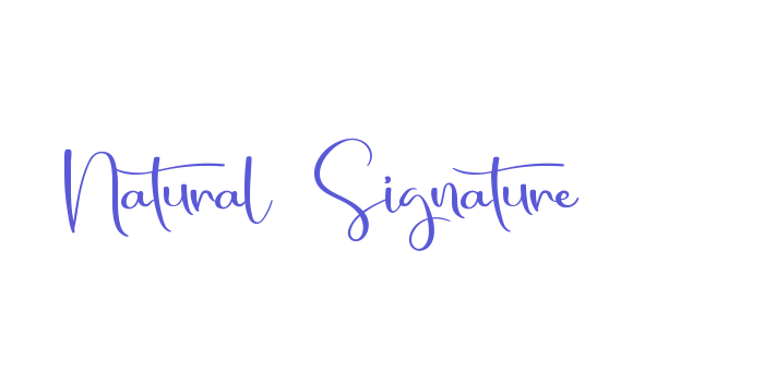 Natural Signature Font Download