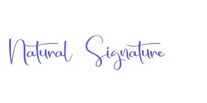 Natural Signature Font