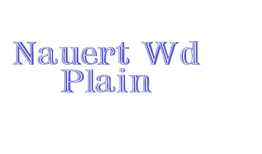 Nauert Wd Plain Font