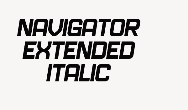 Navigator Extended Italic Font