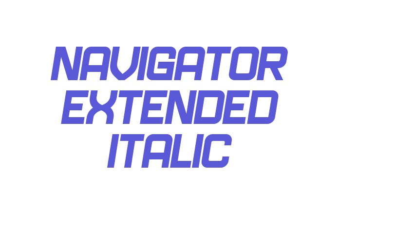 Navigator Extended Italic Font Download