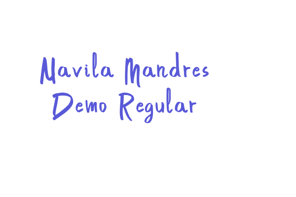 Navila Mandres Demo Regular Font