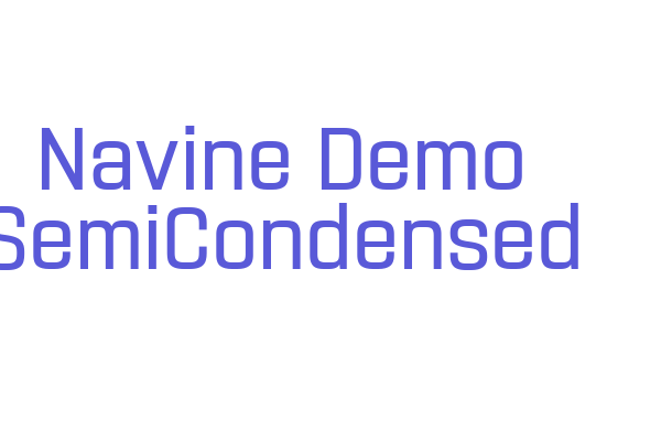 Navine Demo SemiCondensed Font