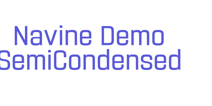 Navine Demo SemiCondensed Font Download