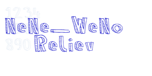 NeNe_WeNo Reliev font