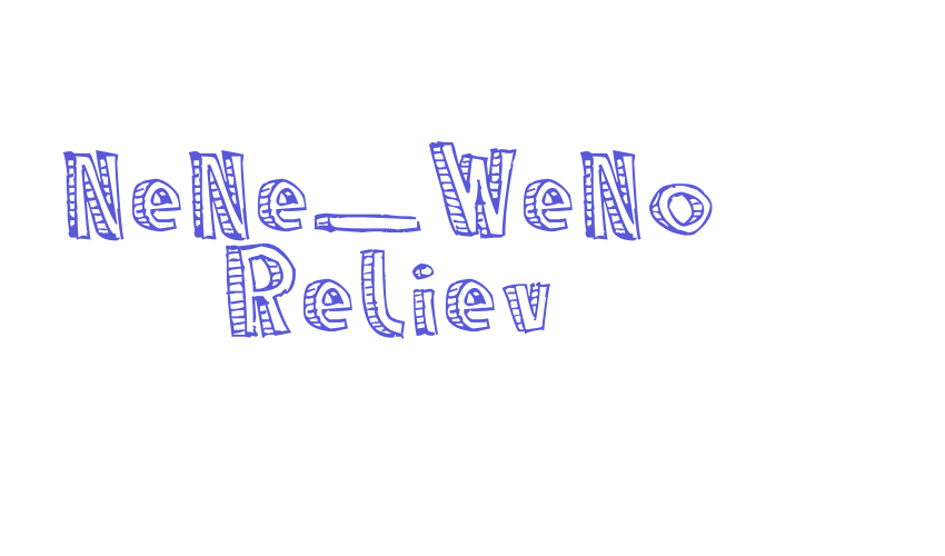 NeNe_WeNo Reliev Font