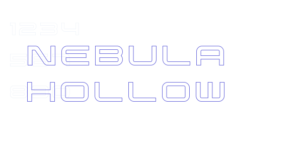 Nebula Hollow font free