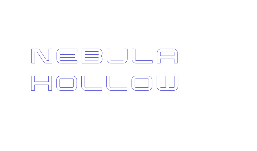 Nebula Hollow Font