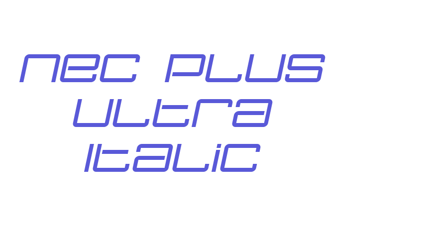 Nec plus ultra Italic Font