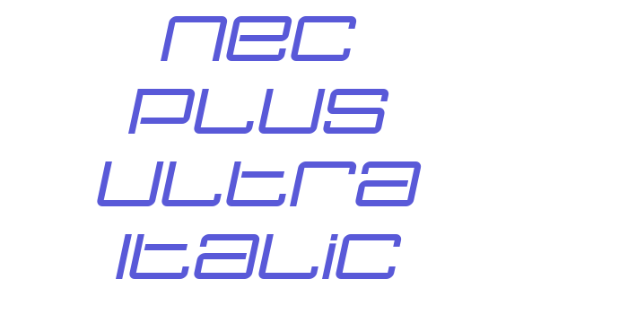 Nec plus ultra Italic Font Download