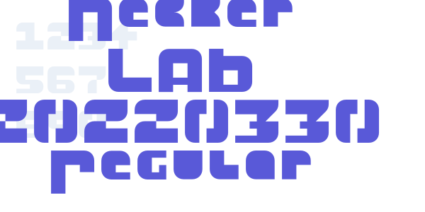 Necker LAB 20220330 Regular font free