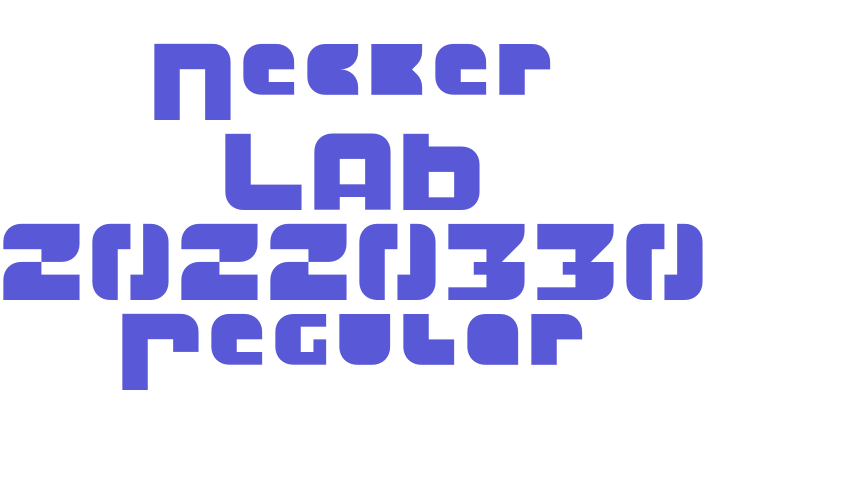 Necker LAB 20220330 Regular Font Download