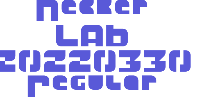 Necker LAB 20220330 Regular Font Download