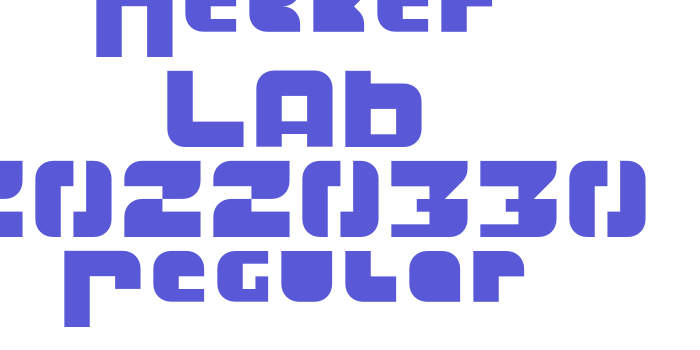 Necker LAB 20220330 Regular Font