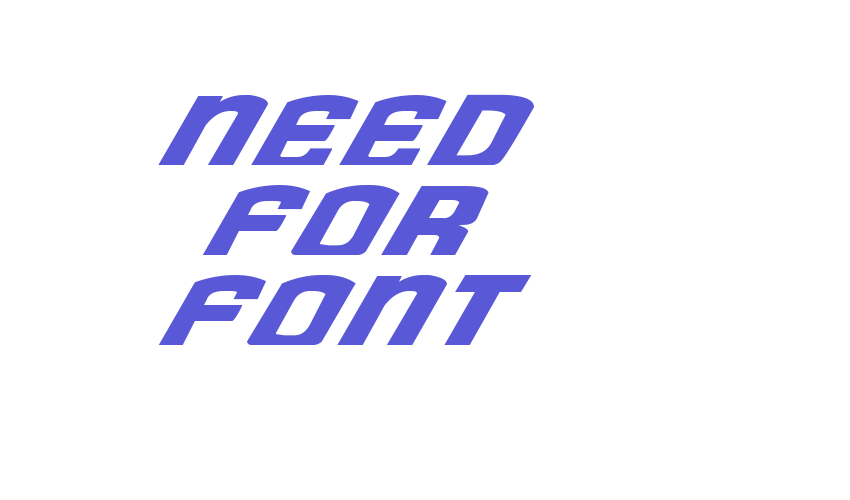 Need for Font Font