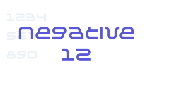 Negative 12 font free