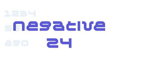 Negative 24 font free