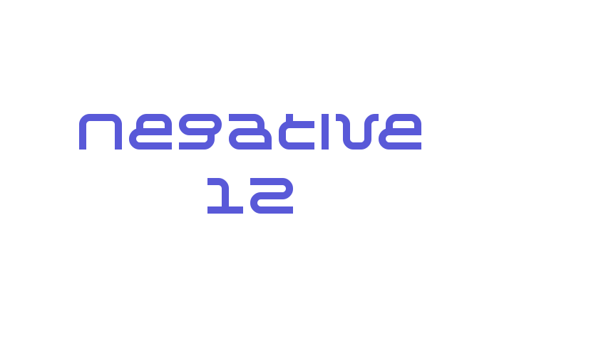 Negative 12 Font