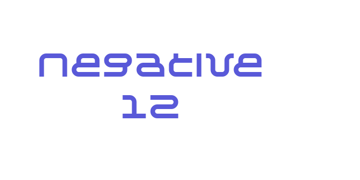 Negative 12 Font Download