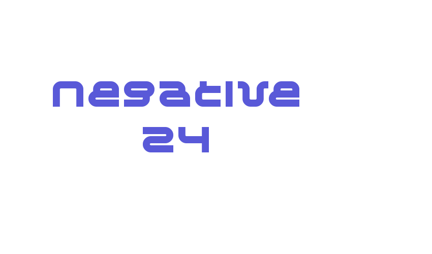 Negative 24 Font