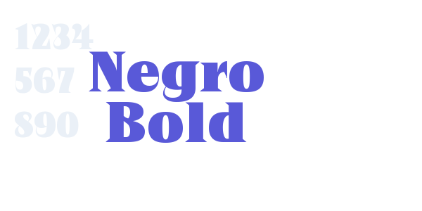 Negro Bold font free