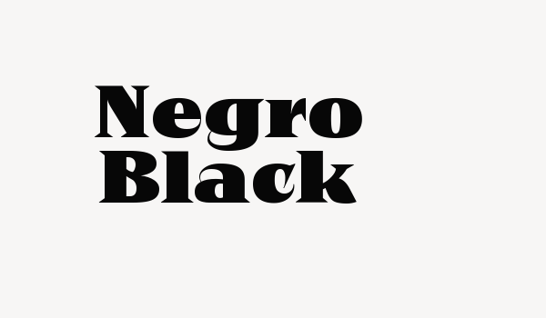 Negro Black Font