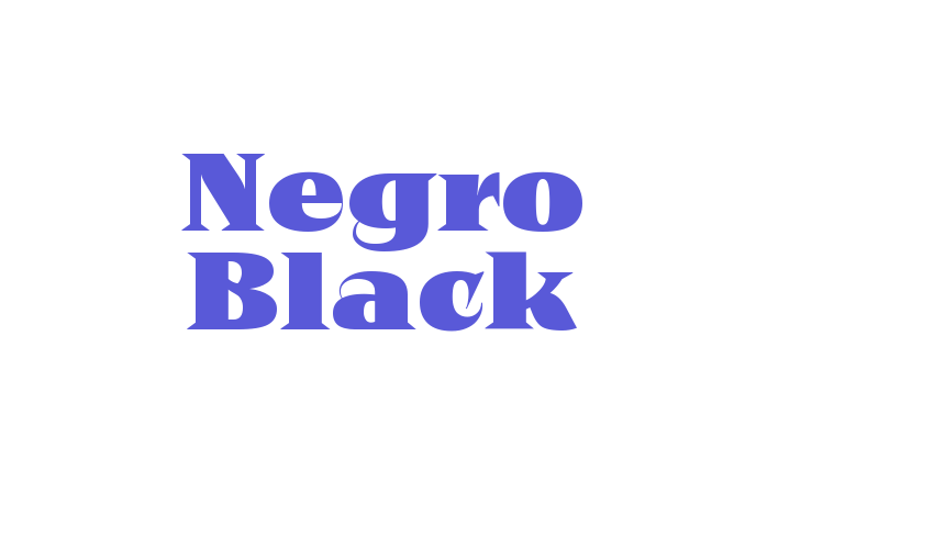 Negro Black Font