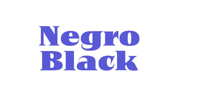 Negro Black Font Download