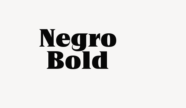 Negro Bold Font