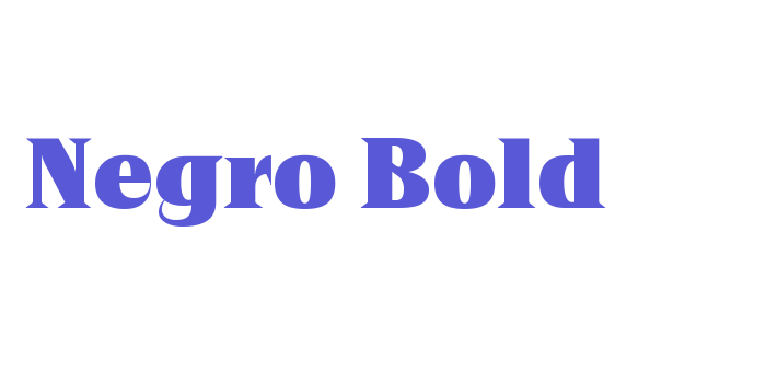 Negro Bold Font Download