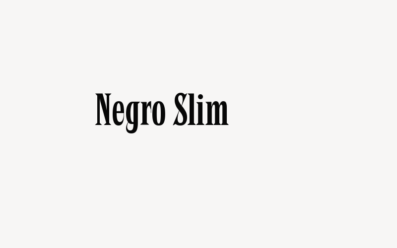 Negro Slim Font